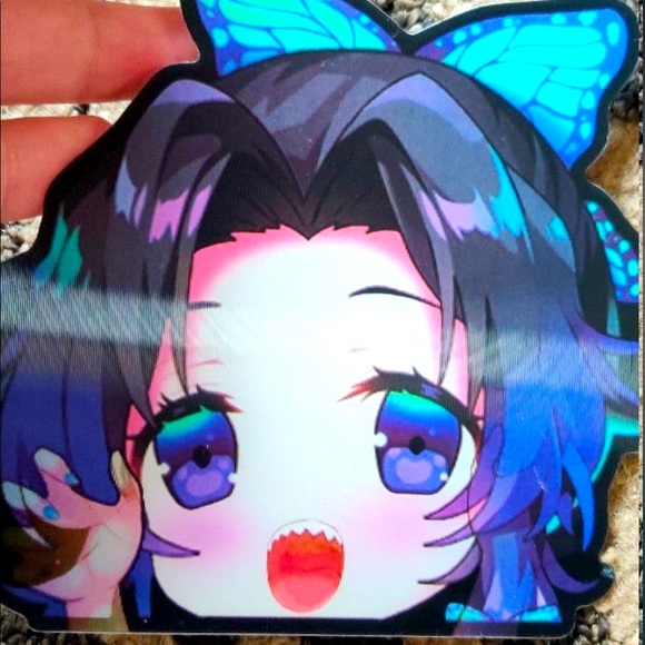 No Brand Accessories - Kawaii Shinobu 3D Motion Sticker Demon Slayer